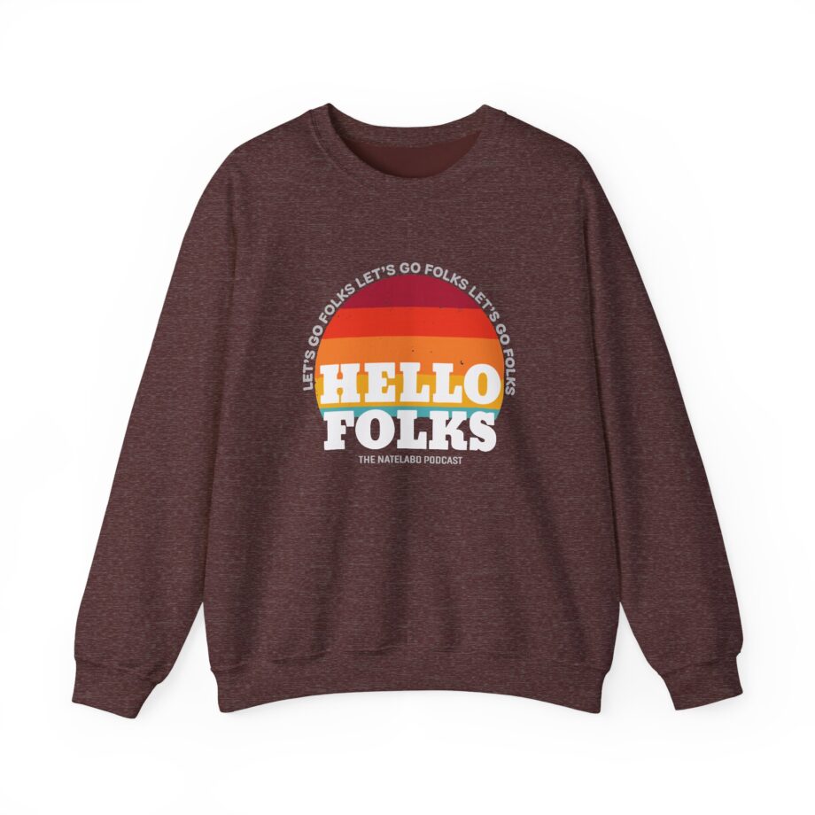 Nate Bargatze Hello Folks Unisex Heavy Blend™ Crewneck Sweatshirt