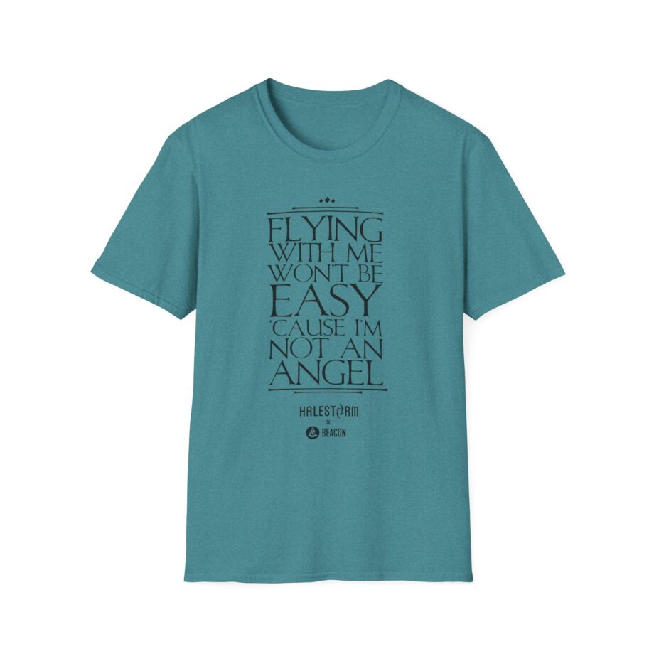 Halestorm Flying With Me Won't Be Easy 'cause I'm Not an Angel Unisex Softstyle T-Shirt