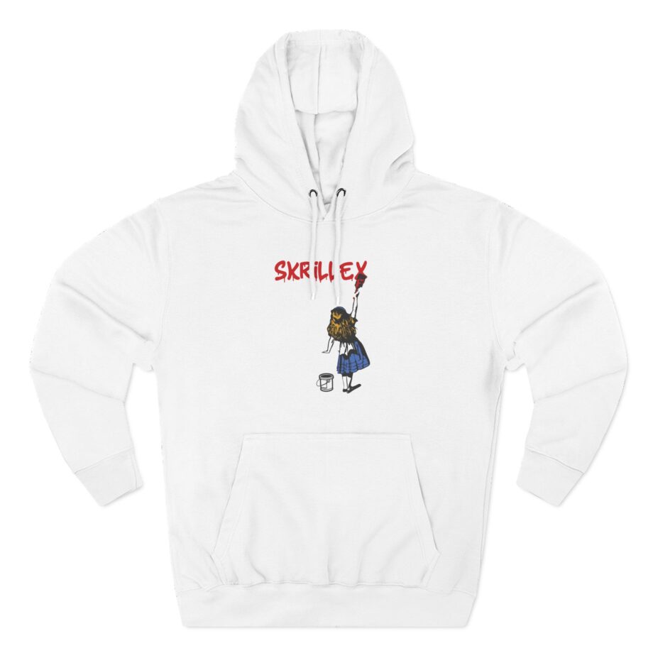 Skrillex red girl Three-Panel Fleece Hoodie