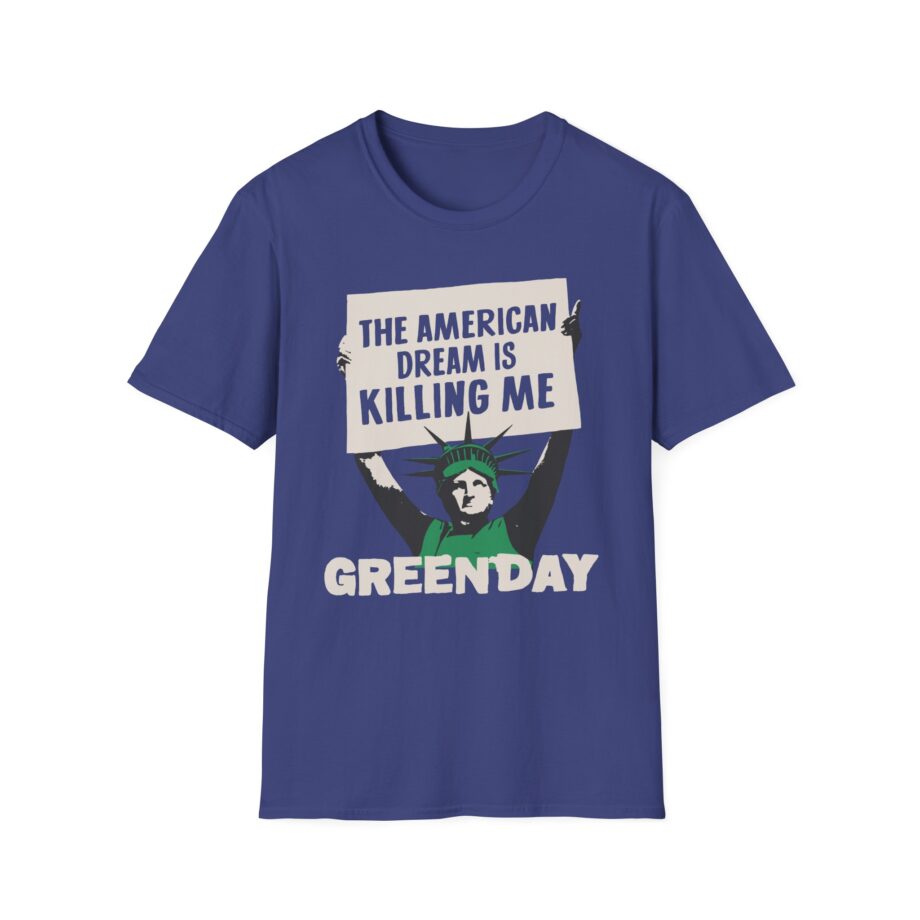 Green Day Lady Liberty Protest Unisex Softstyle T-shirt