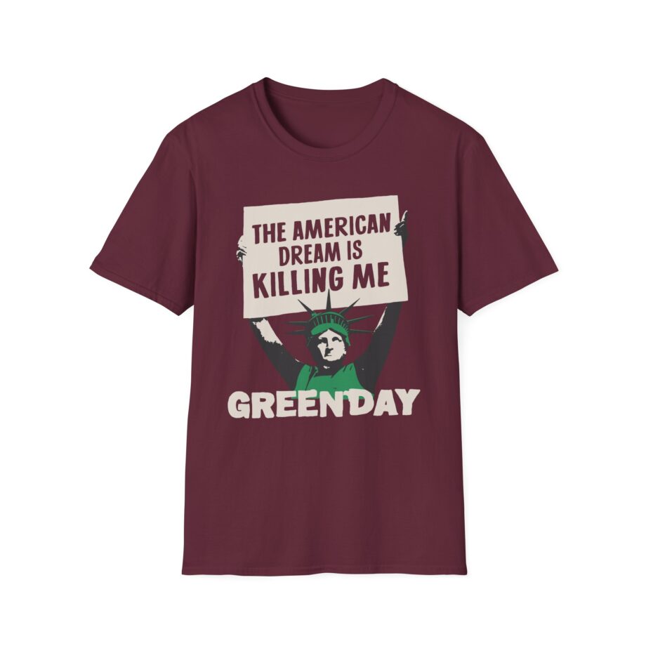 Green Day Lady Liberty Protest Unisex Softstyle T-shirt