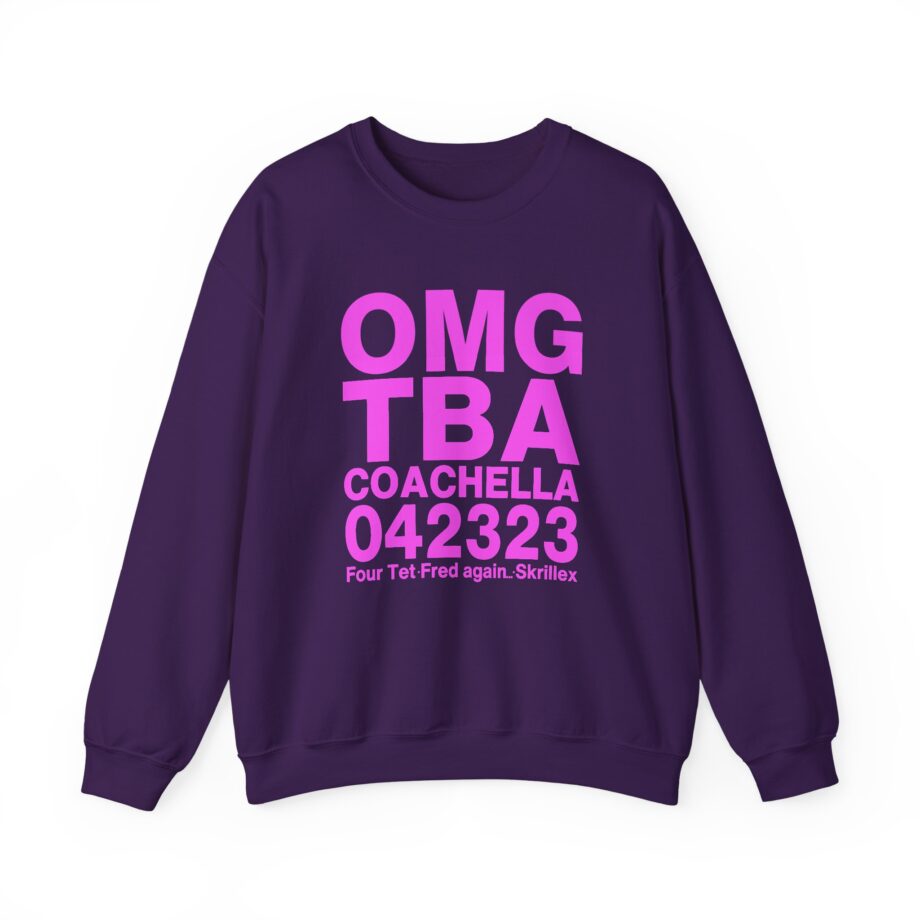Skrillex OMG ТВА COACHELLA 042323 Four Tet. Fred again Unisex Heavy Blend™ Crewneck Sweatshirt