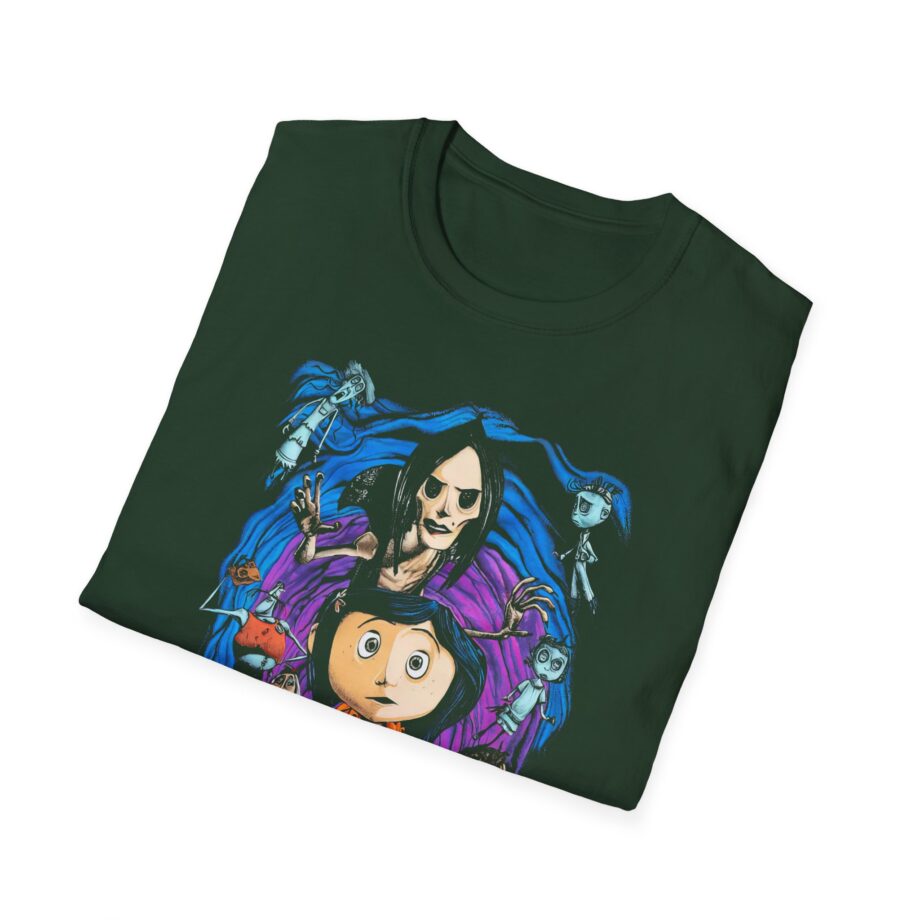 Coraline Spiral Tunnel Character Unisex Softstyle T-shirt