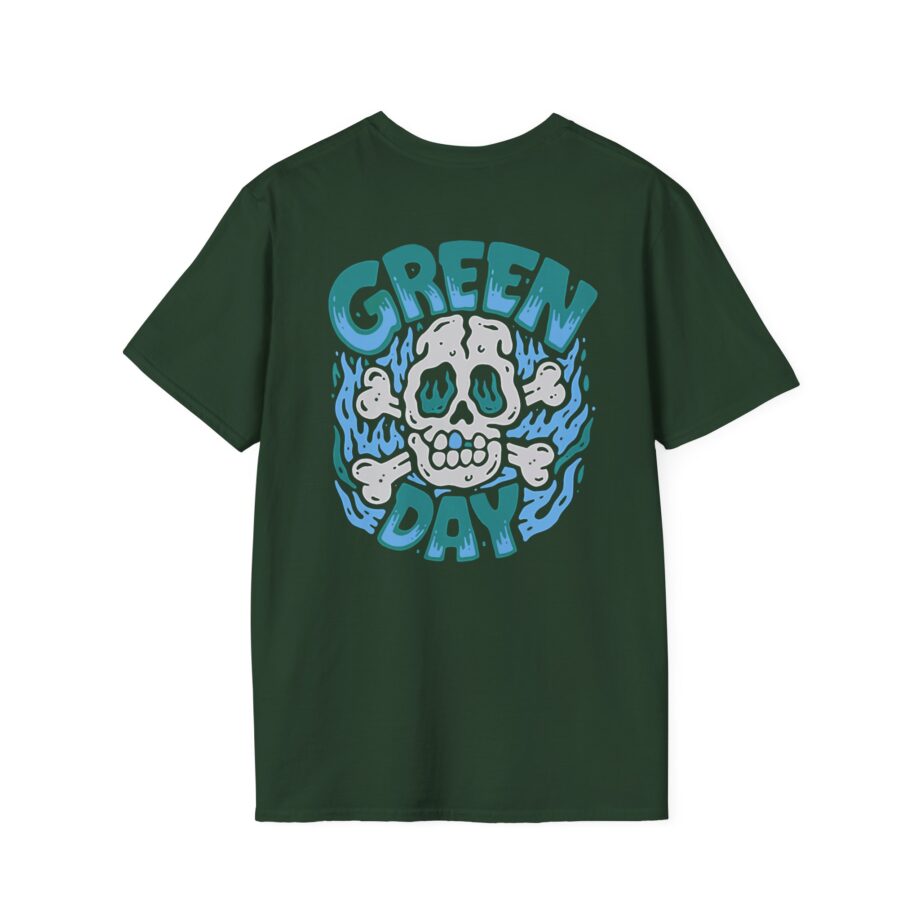 Green Day Blue Skull Unisex Softstyle T-shirt
