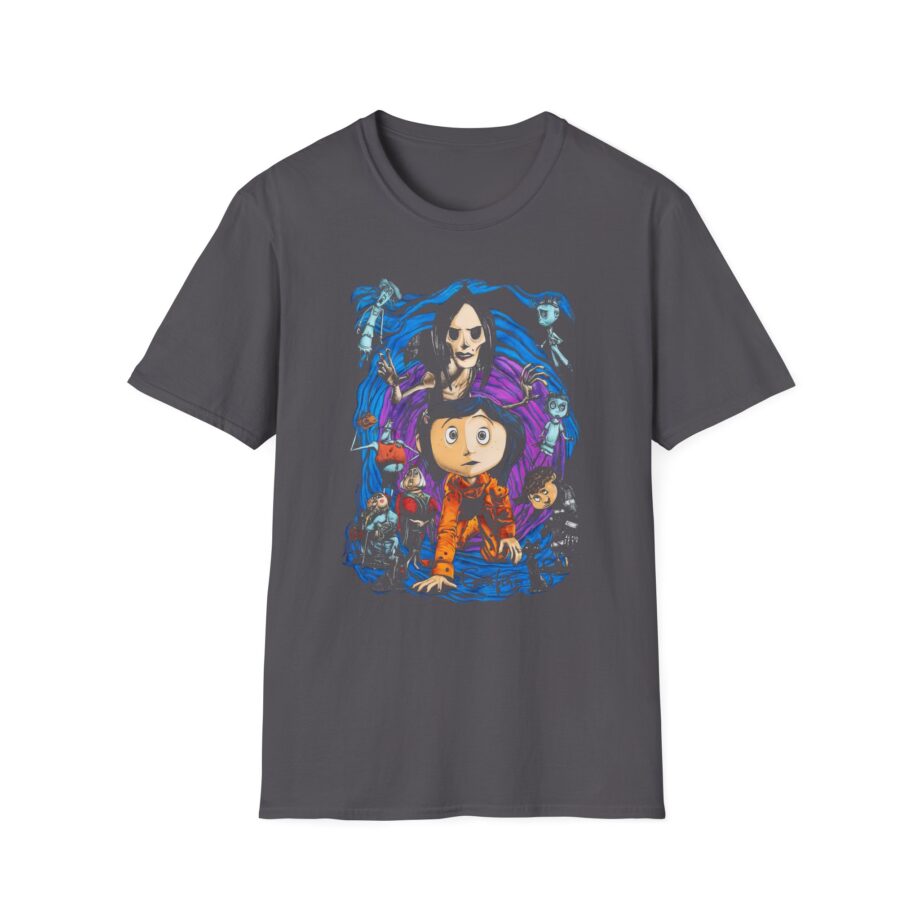 Coraline Spiral Tunnel Character Unisex Softstyle T-shirt