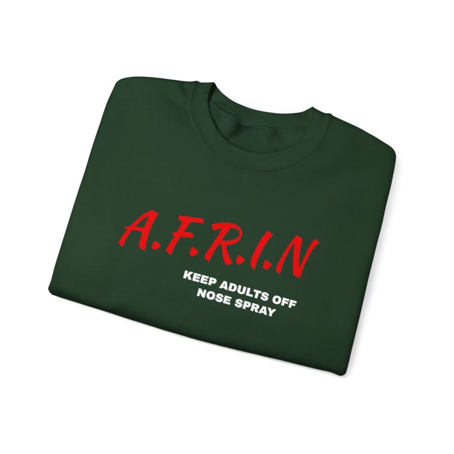 Nate Bargatze Afrin Keep Adults of Nose Spray Unisex Heavy Blend™ Crewneck Sweatshirt