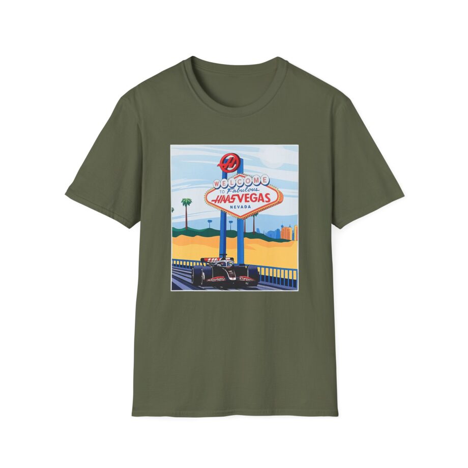 Haas F1 Las vegas Gp Unisex Softstyle T-Shirt