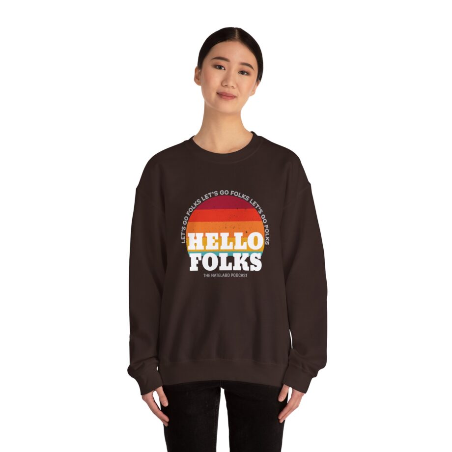 Nate Bargatze Hello Folks Unisex Heavy Blend™ Crewneck Sweatshirt