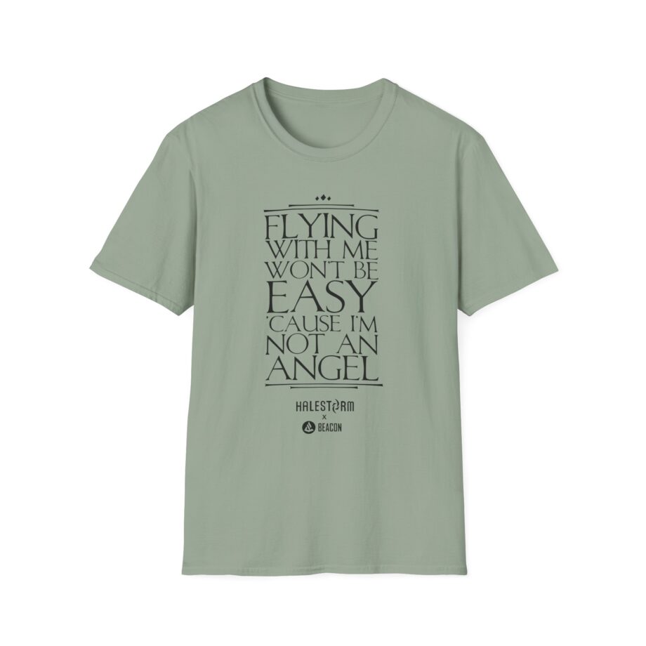Halestorm Flying With Me Won't Be Easy 'cause I'm Not an Angel Unisex Softstyle T-Shirt
