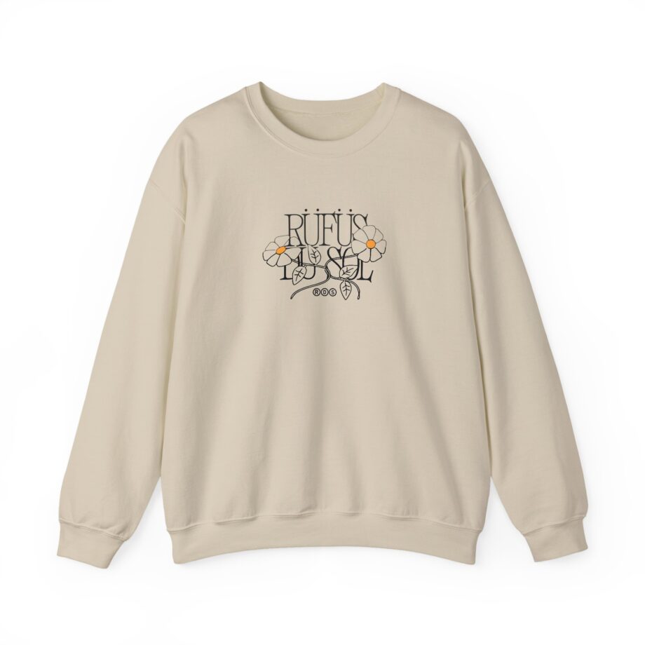 Rufus Du Sol Flower Ecru Unisex Heavy Blend™ Crewneck Sweatshirt