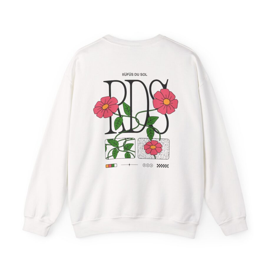 Rufus Du Sol Flower Ecru Unisex Heavy Blend™ Crewneck Sweatshirt