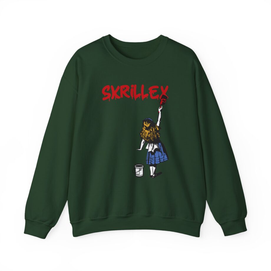 Skrillex red girl Unisex Heavy Blend™ Crewneck Sweatshirt
