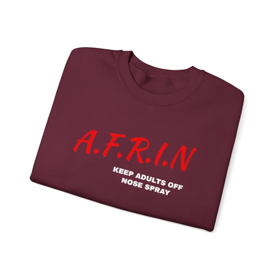 Nate Bargatze Afrin Keep Adults of Nose Spray Unisex Heavy Blend™ Crewneck Sweatshirt