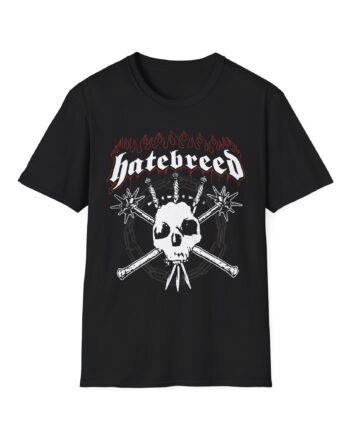 Hatebreed Flames & Skull Logo Unisex Softstyle T-Shirt