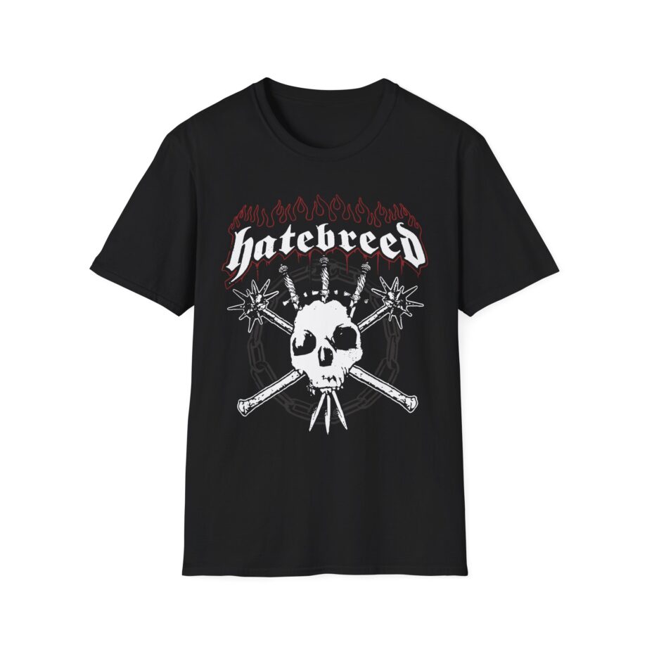 Hatebreed Flames & Skull Logo Unisex Softstyle T-Shirt