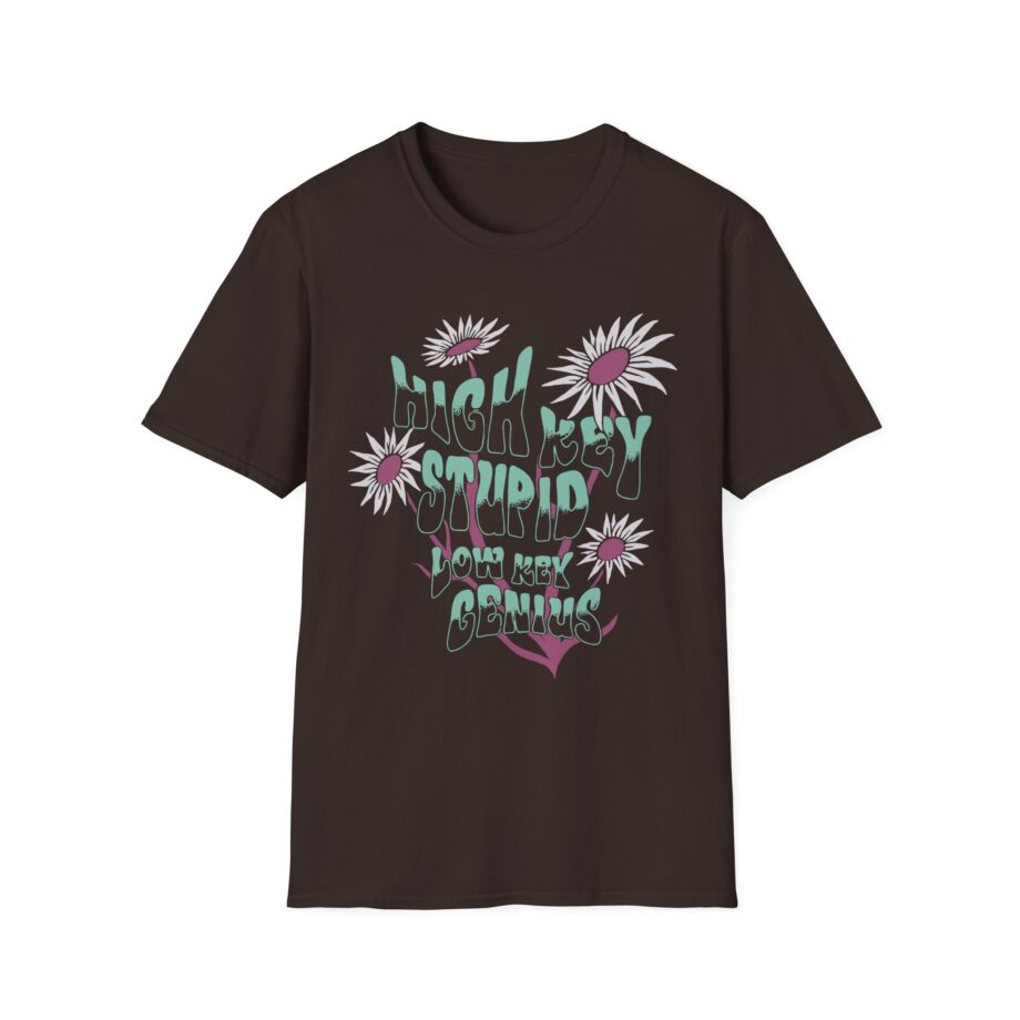 High Key Stupid Low Key Genius Unisex Softstyle T-Shirt