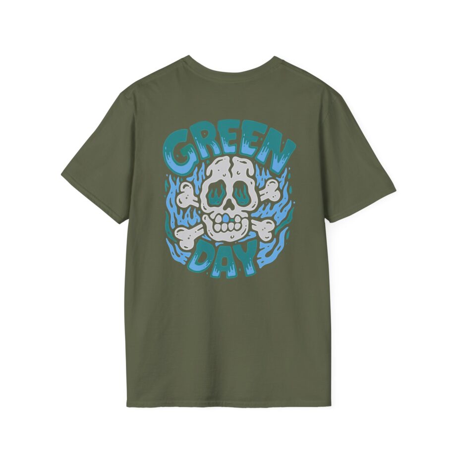 Green Day Blue Skull Unisex Softstyle T-shirt