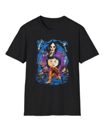 Coraline Spiral Tunnel Character Unisex Softstyle T-shirt