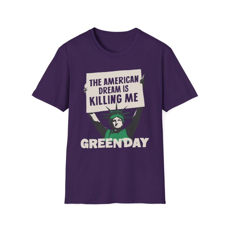 Green Day Lady Liberty Protest Unisex Softstyle T-shirt