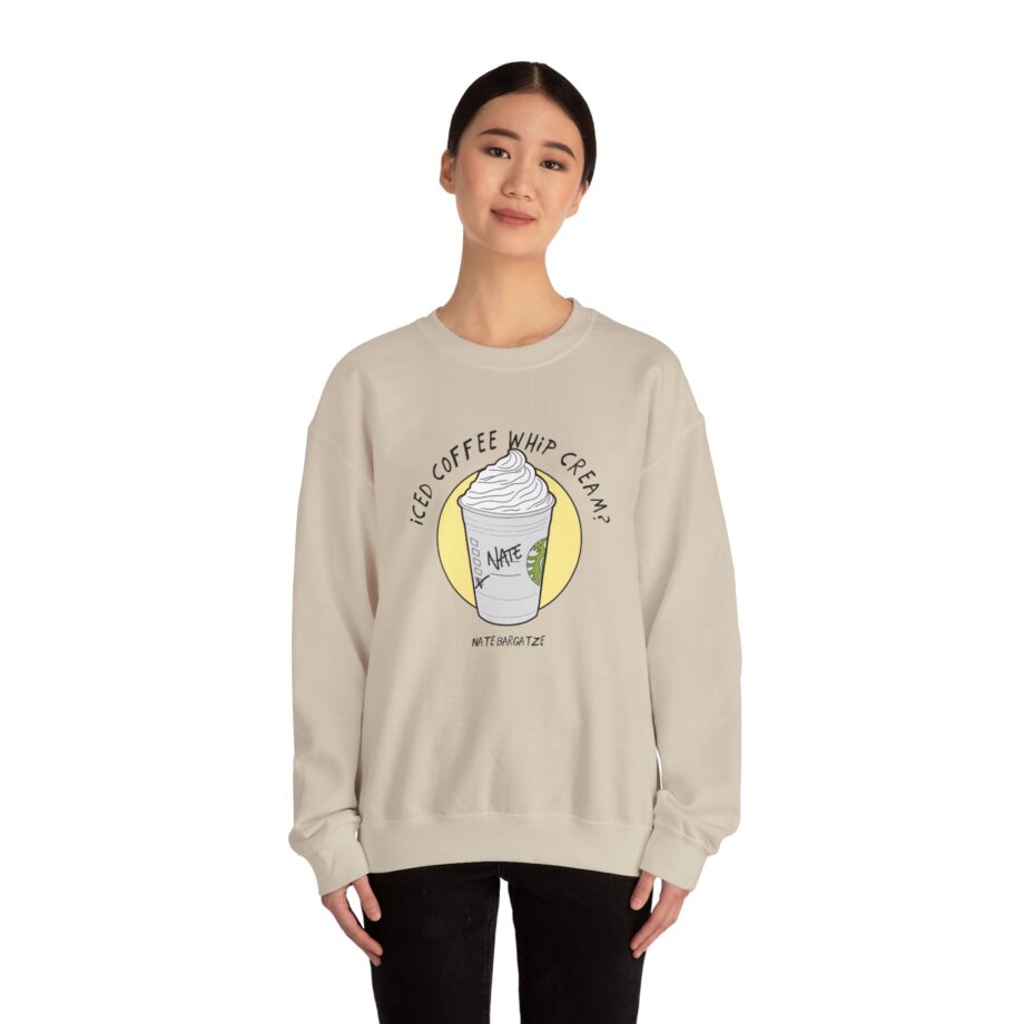 Nate Bargatze - Iced Coffee Whip Cream? Unisex Heavy Blend™ Crewneck Sweatshirt