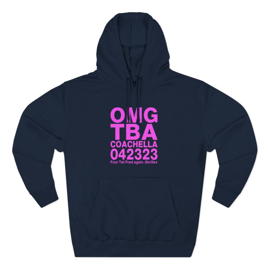Skrillex OMG ТВА COACHELLA 042323 Four Tet. Fred again Three-Panel Fleece Hoodie