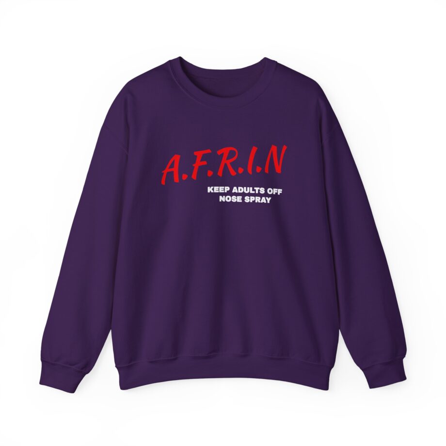 Nate Bargatze Afrin Keep Adults of Nose Spray Unisex Heavy Blend™ Crewneck Sweatshirt