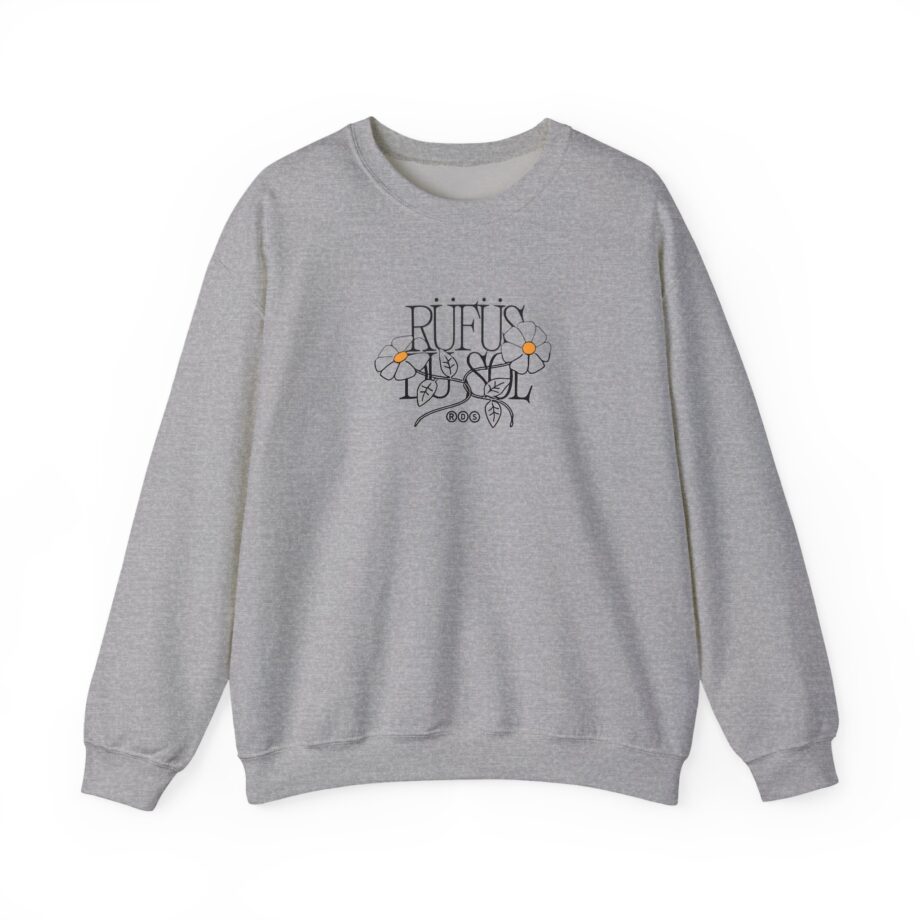 Rufus Du Sol Flower Ecru Unisex Heavy Blend™ Crewneck Sweatshirt