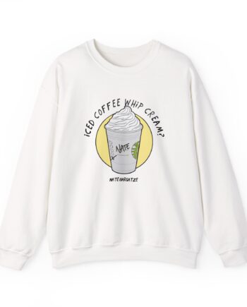 Nate Bargatze - Iced Coffee Whip Cream? Unisex Heavy Blend™ Crewneck Sweatshirt