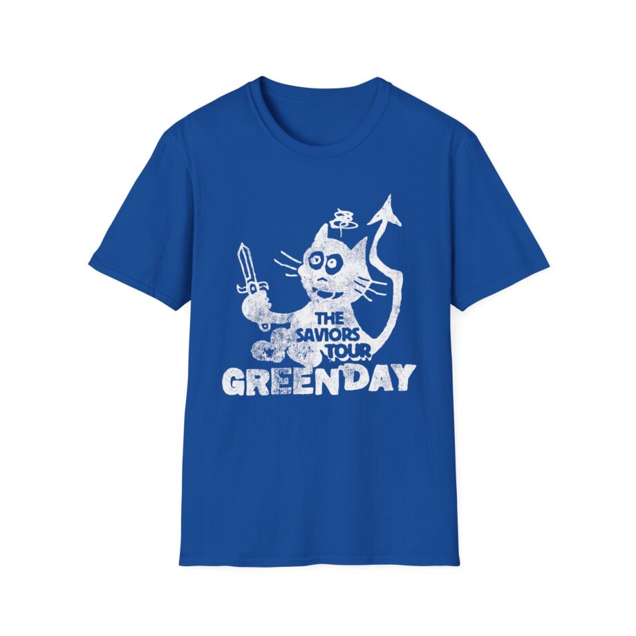 Green Day Cat and Sword Unisex Softstyle T-shirt