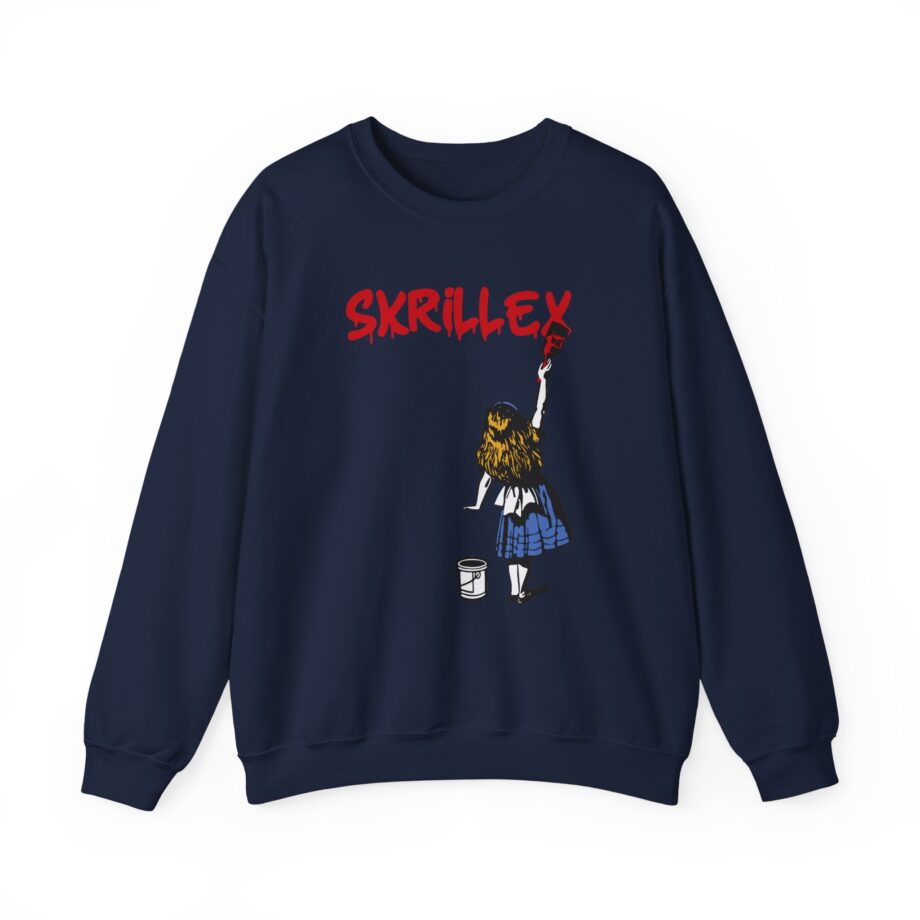 Skrillex red girl Unisex Heavy Blend™ Crewneck Sweatshirt