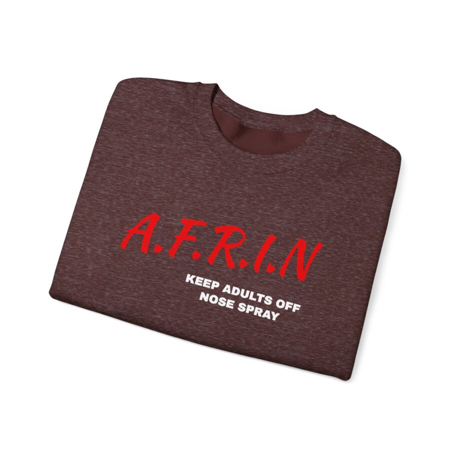 Nate Bargatze Afrin Keep Adults of Nose Spray Unisex Heavy Blend™ Crewneck Sweatshirt