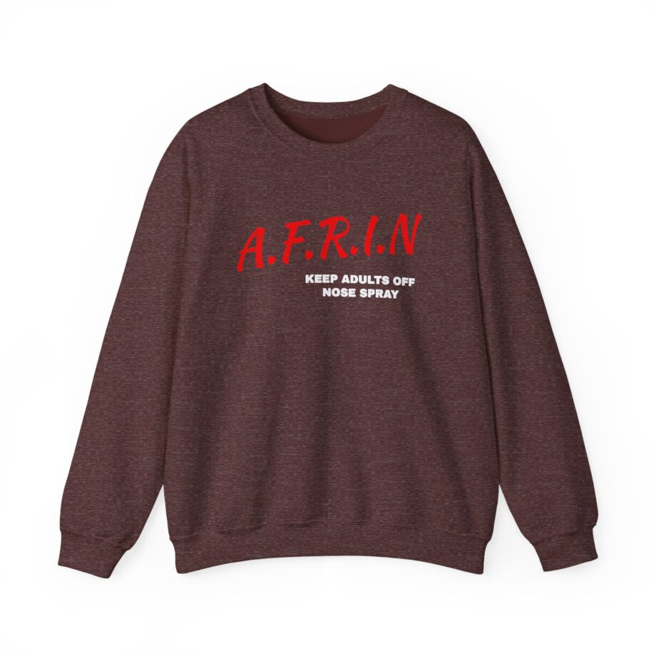 Nate Bargatze Afrin Keep Adults of Nose Spray Unisex Heavy Blend™ Crewneck Sweatshirt