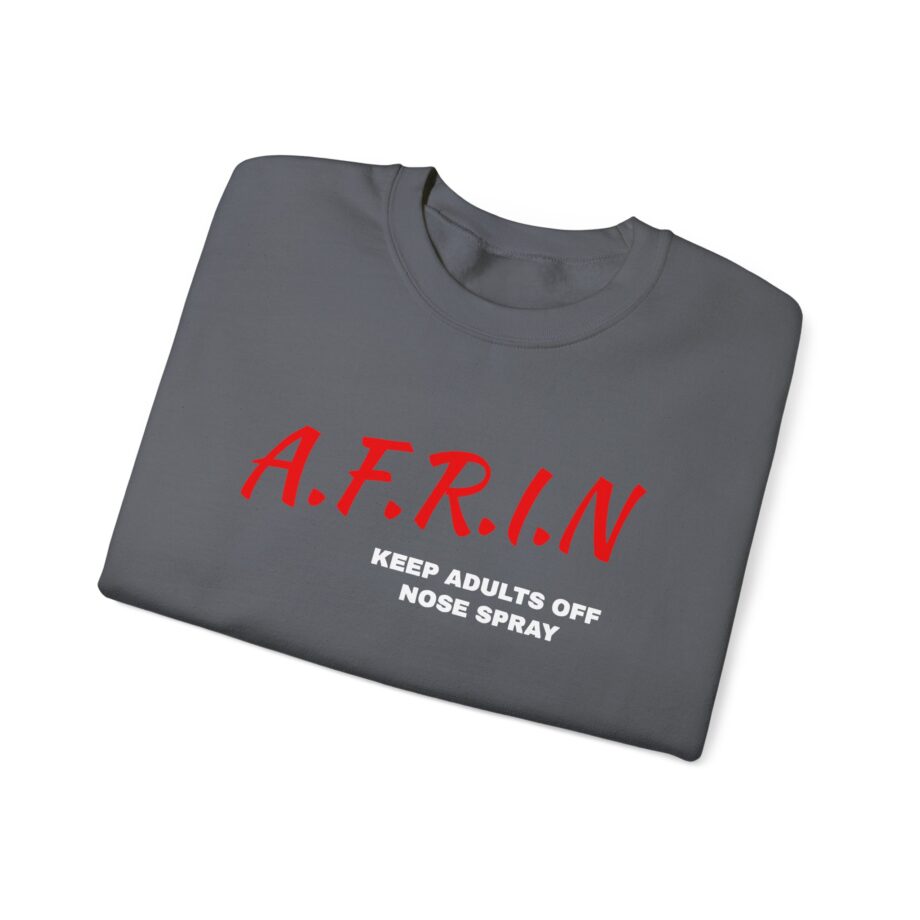Nate Bargatze Afrin Keep Adults of Nose Spray Unisex Heavy Blend™ Crewneck Sweatshirt