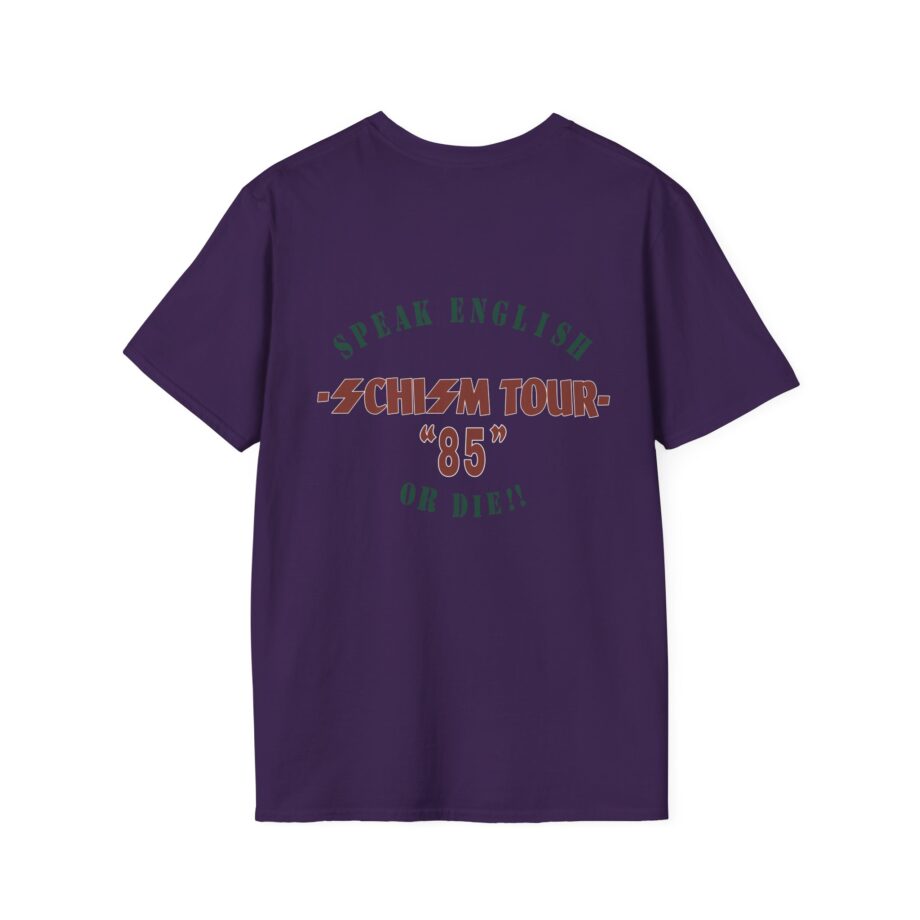 S.o.d. Stormtroopers of Death Schism Tour "85" Speak English or Die Unisex Softstyle T-shirt