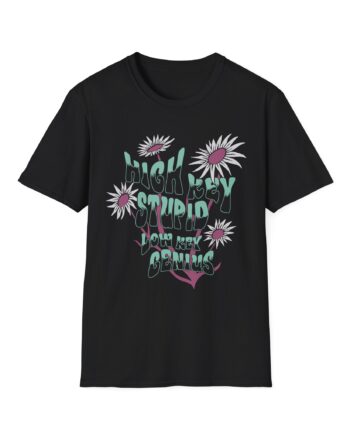 High Key Stupid Low Key Genius Unisex Softstyle T-Shirt