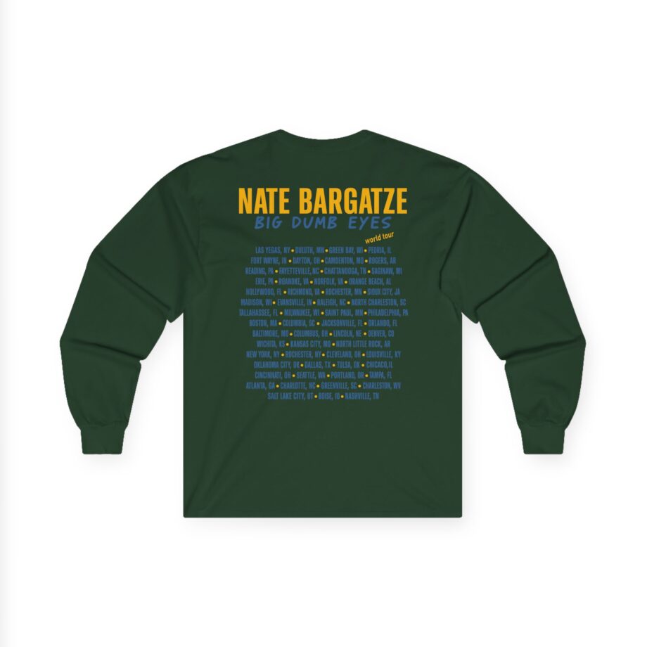 Nate Bargatze Big Dumb Eyes Tour Unisex Ultra Cotton Long Sleeve Tee