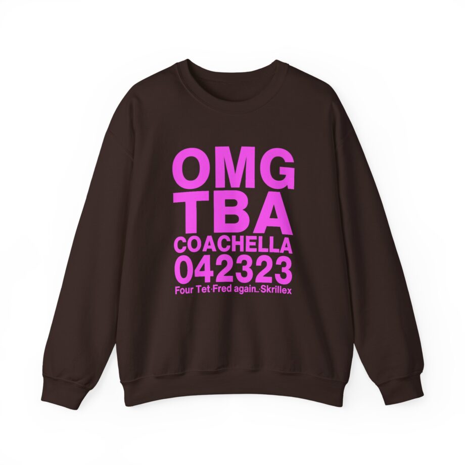 Skrillex OMG ТВА COACHELLA 042323 Four Tet. Fred again Unisex Heavy Blend™ Crewneck Sweatshirt