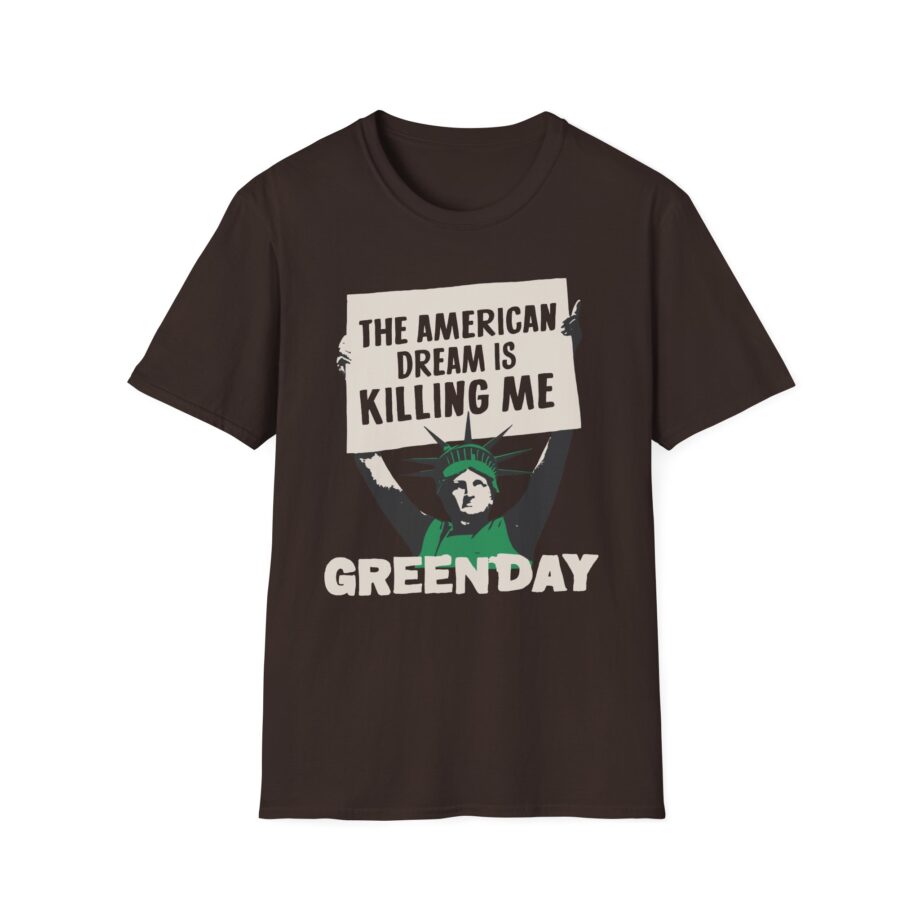 Green Day Lady Liberty Protest Unisex Softstyle T-shirt