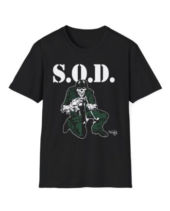 S.o.d. Stormtroopers of Death Schism Tour "85" Speak English or Die Unisex Softstyle T-shirt