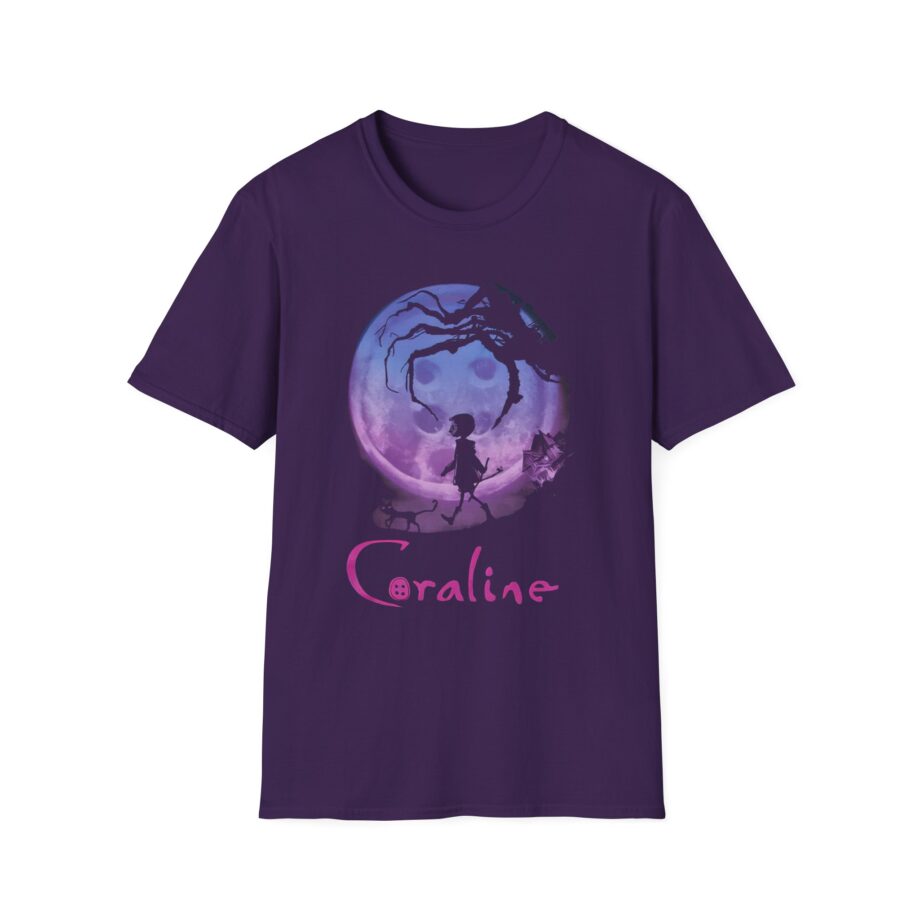 Coraline Button Moon Jumbo Print Unisex Softstyle T-shirt