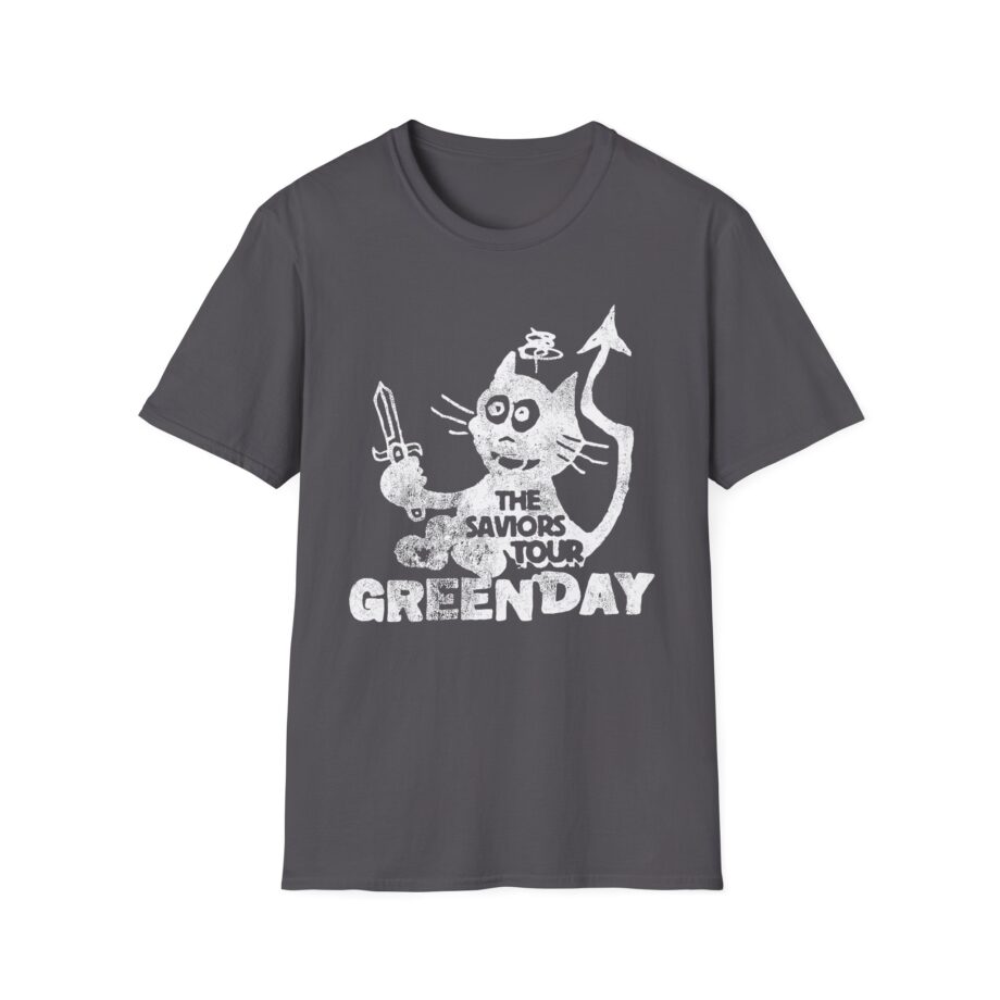 Green Day Cat and Sword Unisex Softstyle T-shirt