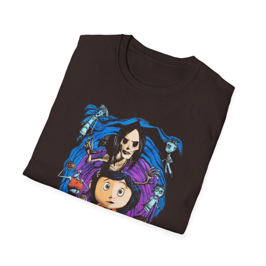 Coraline Spiral Tunnel Character Unisex Softstyle T-shirt