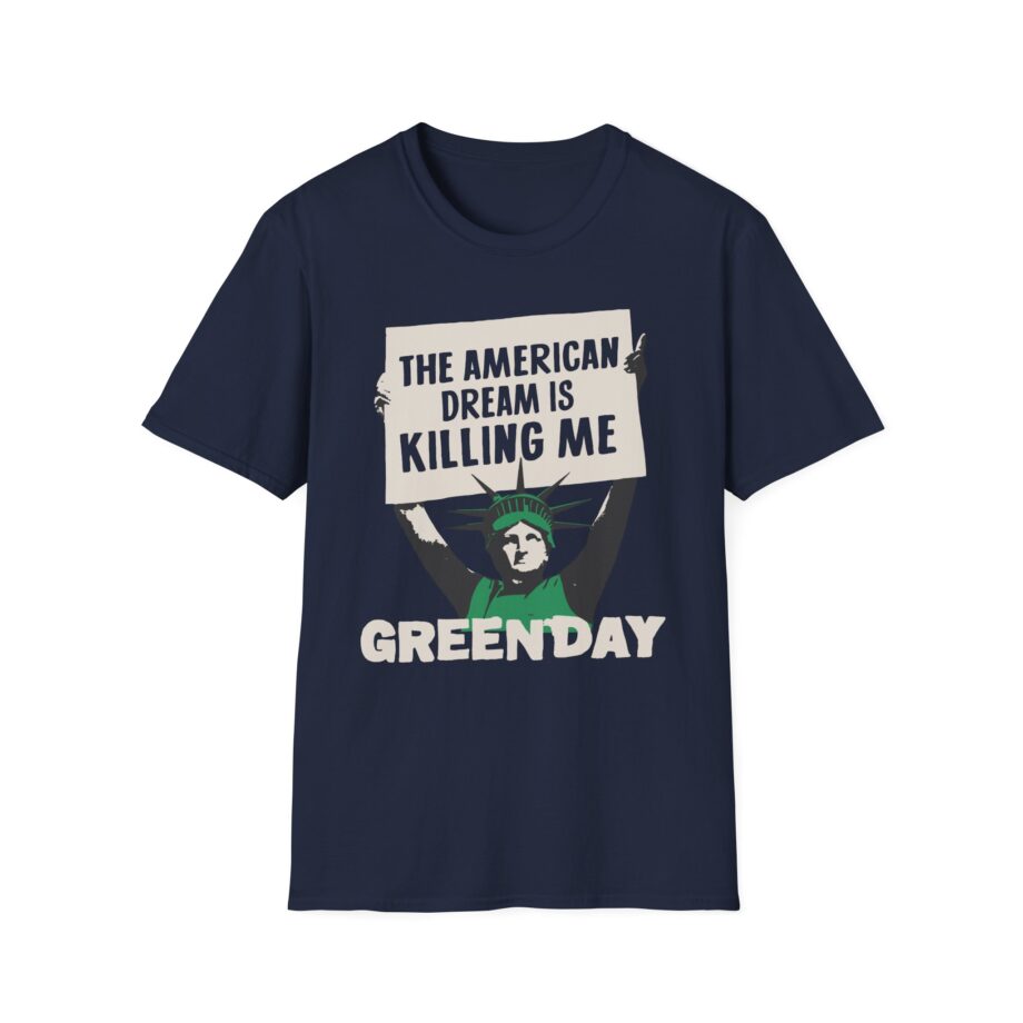 Green Day Lady Liberty Protest Unisex Softstyle T-shirt