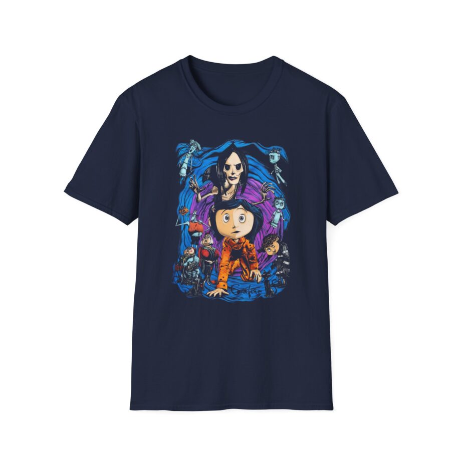 Coraline Spiral Tunnel Character Unisex Softstyle T-shirt