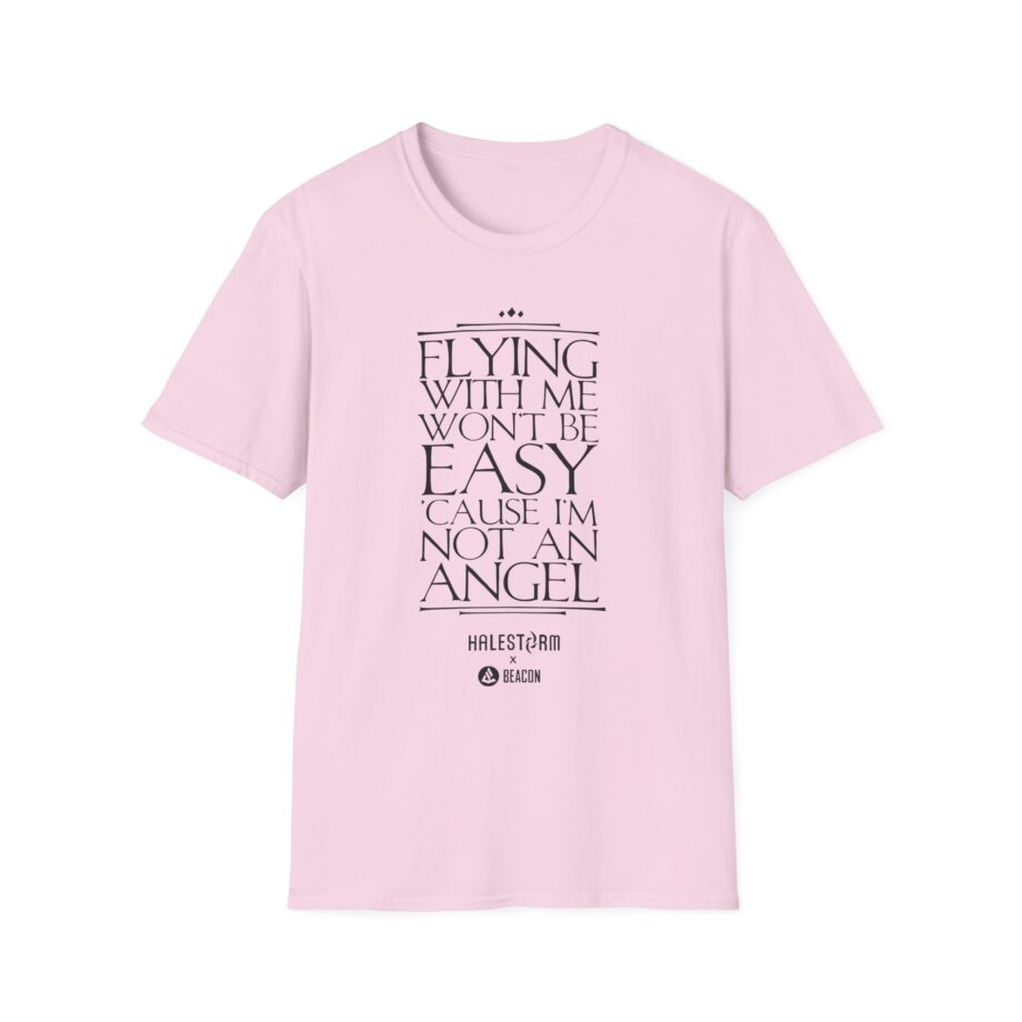 Halestorm Flying With Me Won't Be Easy 'cause I'm Not an Angel Unisex Softstyle T-Shirt