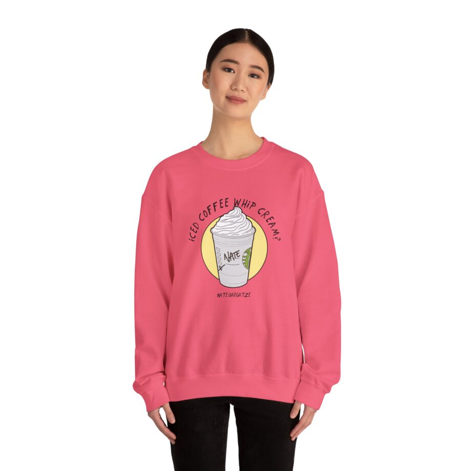 Nate Bargatze - Iced Coffee Whip Cream? Unisex Heavy Blend™ Crewneck Sweatshirt