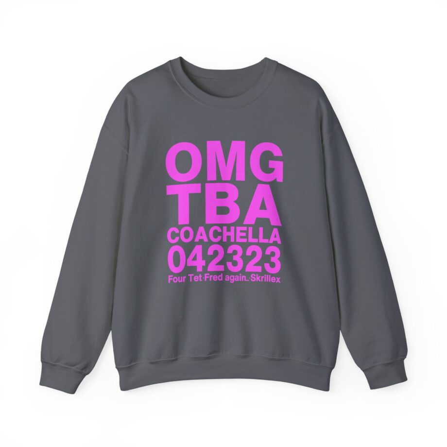 Skrillex OMG ТВА COACHELLA 042323 Four Tet. Fred again Unisex Heavy Blend™ Crewneck Sweatshirt