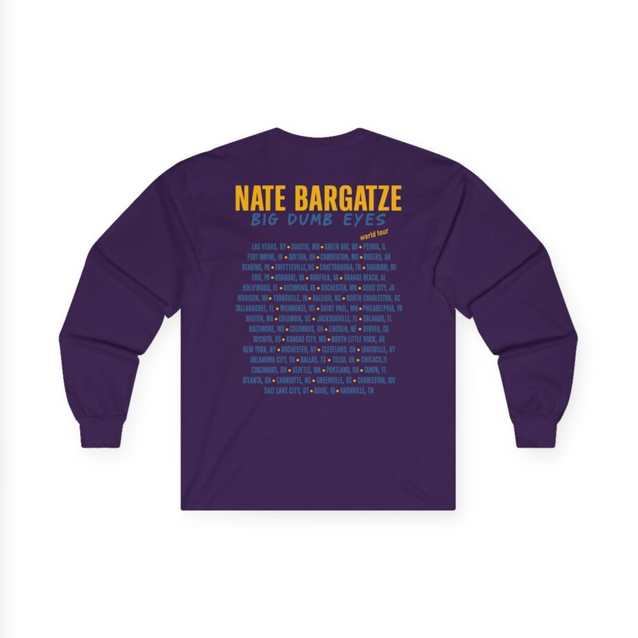 Nate Bargatze Big Dumb Eyes Tour Unisex Ultra Cotton Long Sleeve Tee