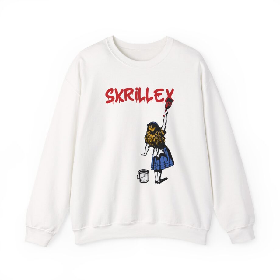 Skrillex red girl Unisex Heavy Blend™ Crewneck Sweatshirt
