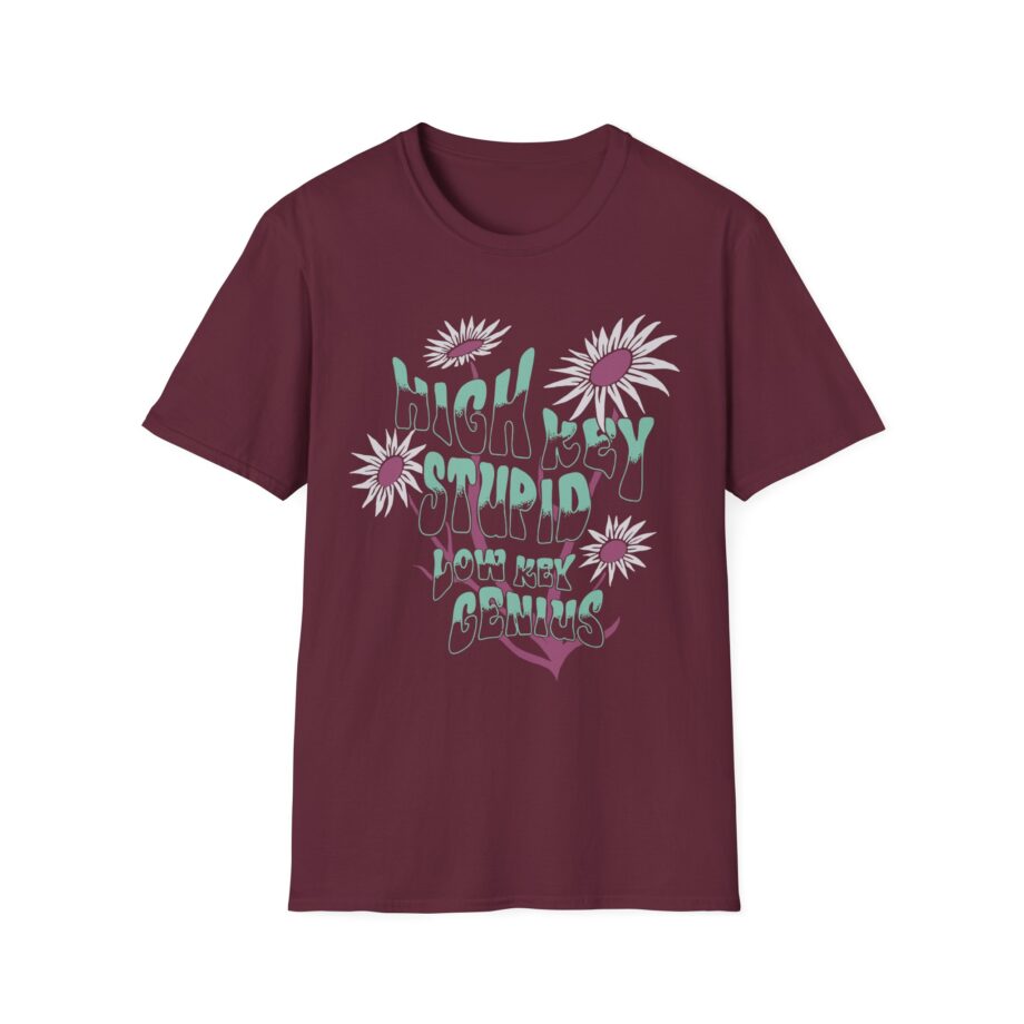 High Key Stupid Low Key Genius Unisex Softstyle T-Shirt